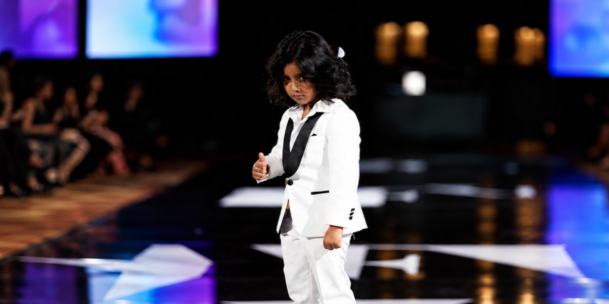 Agastya Sayiri Made His Young Fashion Show Runway Debut and Won Over the Room