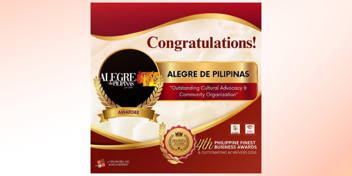 Alegre de Pilipinas Honored for Cultural Advocacy Work