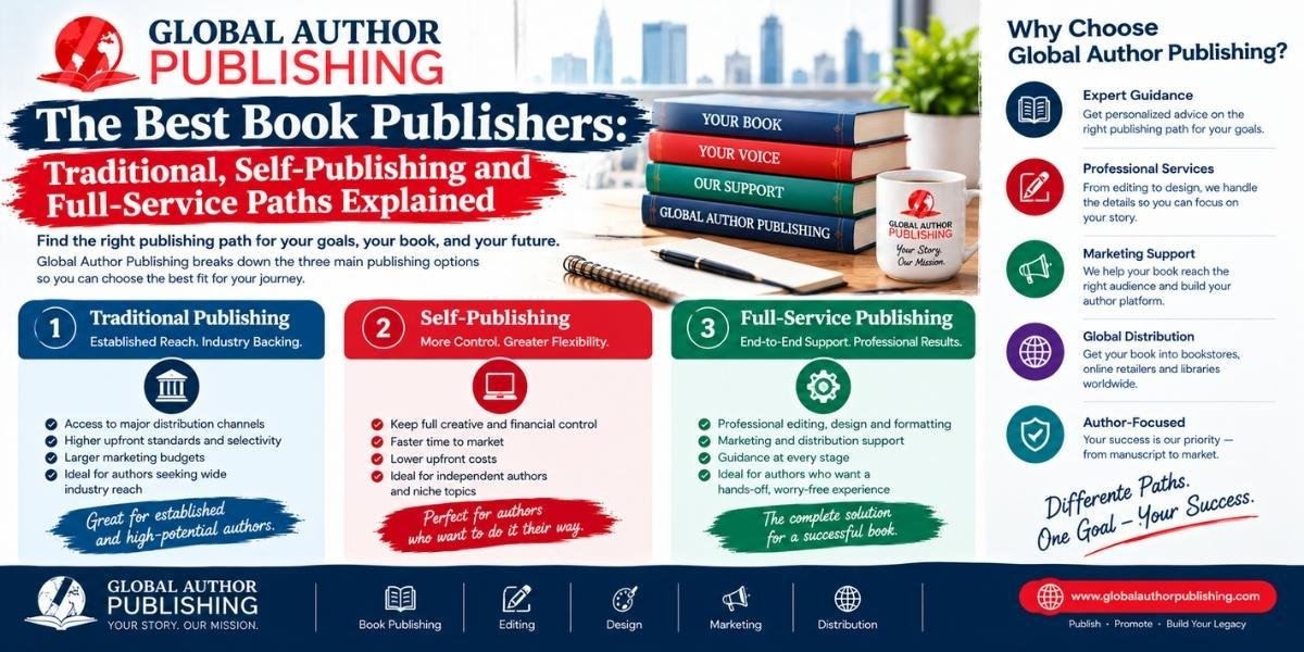 Global Author Publishing Explains Traditional, Self-Publishing, and Full-Service Book Publishing Paths